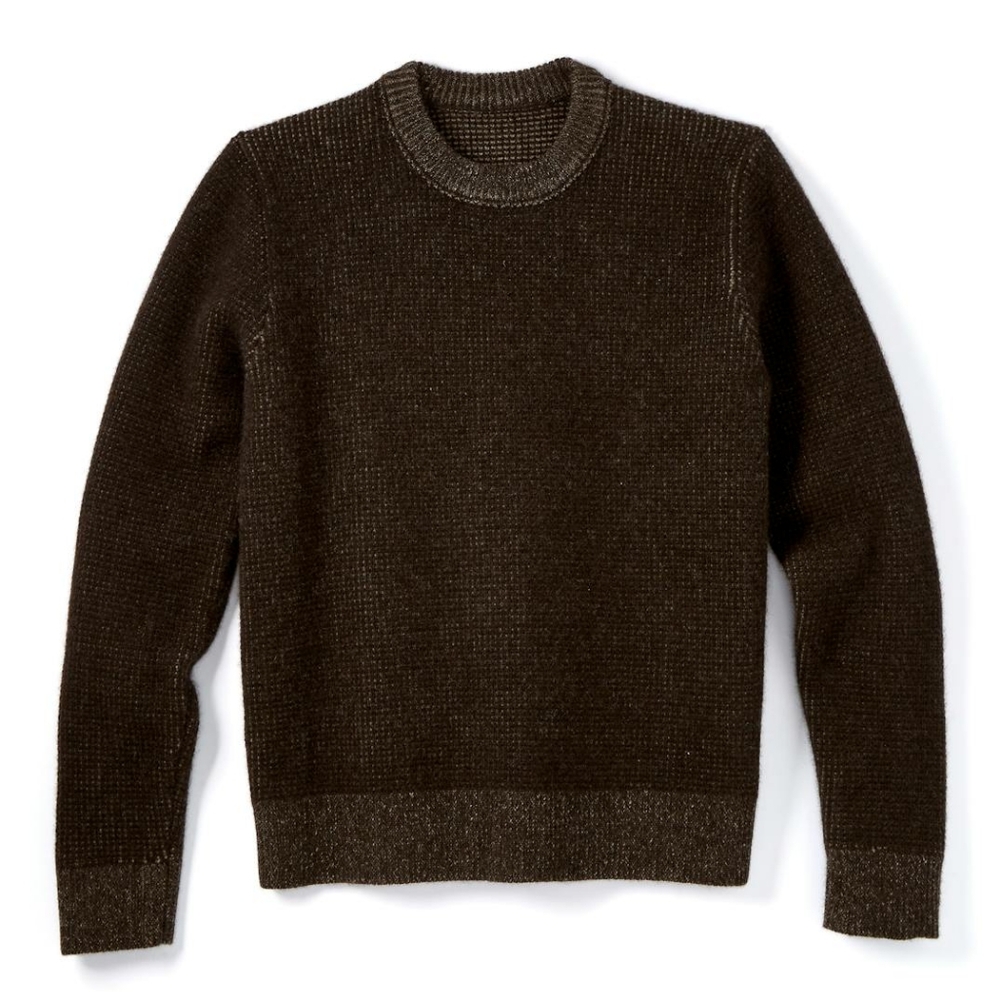 Flint and Tinder brown Yak wool sweater